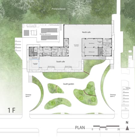 Eisai Kawashima Industrial Park Cafeteria and Office